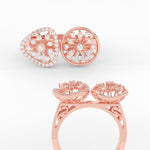 Load image into Gallery viewer, Wide Real Diamond Cocktail Ring