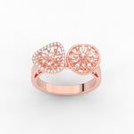 Load image into Gallery viewer, Wide Real Diamond Cocktail Ring