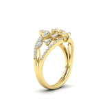 Load image into Gallery viewer, Illusion Set Pear Diamond Cocktail Diamond Ring