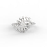Load image into Gallery viewer, Pear Invisible Set Swirl Diamond Ring