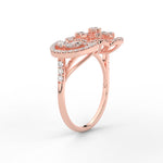 Load image into Gallery viewer, Flower And Leaf Wide Diamond Ring