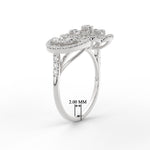 Load image into Gallery viewer, Flower And Leaf Wide Diamond Ring