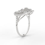 Load image into Gallery viewer, Flower And Leaf Wide Diamond Ring