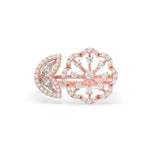 Load image into Gallery viewer, Flower And Leaf Wide Diamond Ring