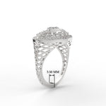 Load image into Gallery viewer, Antique Floral Diamond Engagement Ring