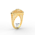 Load image into Gallery viewer, Antique Floral Diamond Engagement Ring