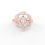 Load image into Gallery viewer, Beautiful Floral Diamond Engagement Ring