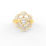 Load image into Gallery viewer, Beautiful Floral Diamond Engagement Ring