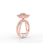 Load image into Gallery viewer, Illusion Set Round Solitaire Diamond Engagement Ring