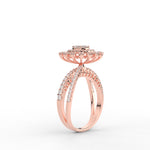 Load image into Gallery viewer, Illusion Set Round Solitaire Diamond Engagement Ring