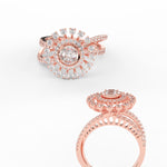 Load image into Gallery viewer, Illusion Set Round Solitaire Diamond Engagement Ring