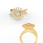 Load image into Gallery viewer, Illusion Set Round Solitaire Diamond Engagement Ring