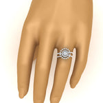 Load image into Gallery viewer, Illusion Set Round Solitaire Diamond Engagement Ring