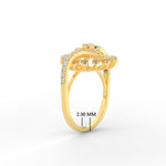 Load image into Gallery viewer, Elongated Natural Diamond Engagement Ring