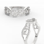 Load image into Gallery viewer, Halo Diamond Indian Style Engagement Ring