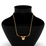 Load image into Gallery viewer, Red Coral Bars Thali Mangalyam Set