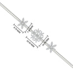 Load image into Gallery viewer, 1 Carat Stunning 3 Flowers Design Diamond Mugappu Chain