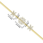 Load image into Gallery viewer, 1 Carat Stunning 3 Flowers Design Diamond Mugappu Chain