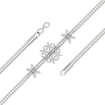 Load image into Gallery viewer, 1 Carat Stunning 3 Flowers Design Diamond Mugappu Chain