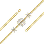 Load image into Gallery viewer, 1 Carat Stunning 3 Flowers Design Diamond Mugappu Chain