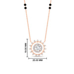 Load image into Gallery viewer, Sun Solitaire Halo Diamond Mangalsutra
