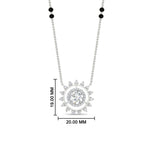 Load image into Gallery viewer, Sun Solitaire Halo Diamond Mangalsutra