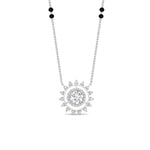 Load image into Gallery viewer, Sun Solitaire Halo Diamond Mangalsutra