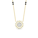 Load image into Gallery viewer, Sun Solitaire Halo Diamond Mangalsutra