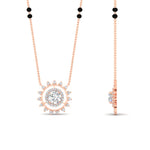 Load image into Gallery viewer, Sun Solitaire Halo Diamond Mangalsutra
