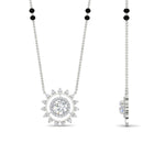 Load image into Gallery viewer, Sun Solitaire Halo Diamond Mangalsutra