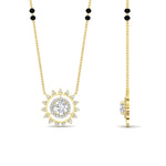 Load image into Gallery viewer, Sun Solitaire Halo Diamond Mangalsutra