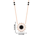 Load image into Gallery viewer, Sun Solitaire Halo Diamond Mangalsutra