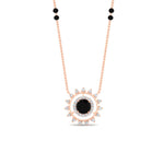 Load image into Gallery viewer, Sun Solitaire Halo Diamond Mangalsutra