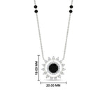 Load image into Gallery viewer, Sun Solitaire Halo Diamond Mangalsutra