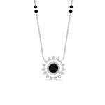 Load image into Gallery viewer, Sun Solitaire Halo Diamond Mangalsutra