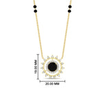 Load image into Gallery viewer, Sun Solitaire Halo Diamond Mangalsutra