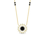 Load image into Gallery viewer, Sun Solitaire Halo Diamond Mangalsutra
