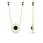 Load image into Gallery viewer, Sun Solitaire Halo Diamond Mangalsutra