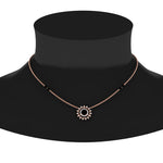 Load image into Gallery viewer, Sun Solitaire Halo Diamond Mangalsutra