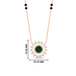 Load image into Gallery viewer, Sun Solitaire Halo Diamond Mangalsutra