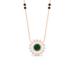 Load image into Gallery viewer, Sun Solitaire Halo Diamond Mangalsutra