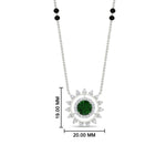 Load image into Gallery viewer, Sun Solitaire Halo Diamond Mangalsutra
