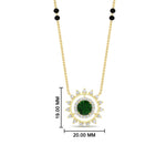 Load image into Gallery viewer, Sun Solitaire Halo Diamond Mangalsutra