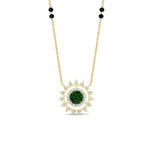 Load image into Gallery viewer, Sun Solitaire Halo Diamond Mangalsutra