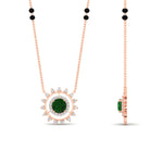 Load image into Gallery viewer, Sun Solitaire Halo Diamond Mangalsutra