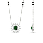 Load image into Gallery viewer, Sun Solitaire Halo Diamond Mangalsutra