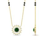 Load image into Gallery viewer, Sun Solitaire Halo Diamond Mangalsutra
