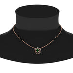 Load image into Gallery viewer, Sun Solitaire Halo Diamond Mangalsutra