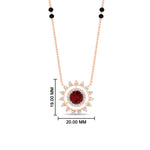 Load image into Gallery viewer, Sun Solitaire Halo Diamond Mangalsutra