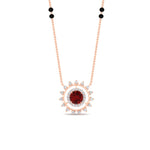 Load image into Gallery viewer, Sun Solitaire Halo Diamond Mangalsutra
